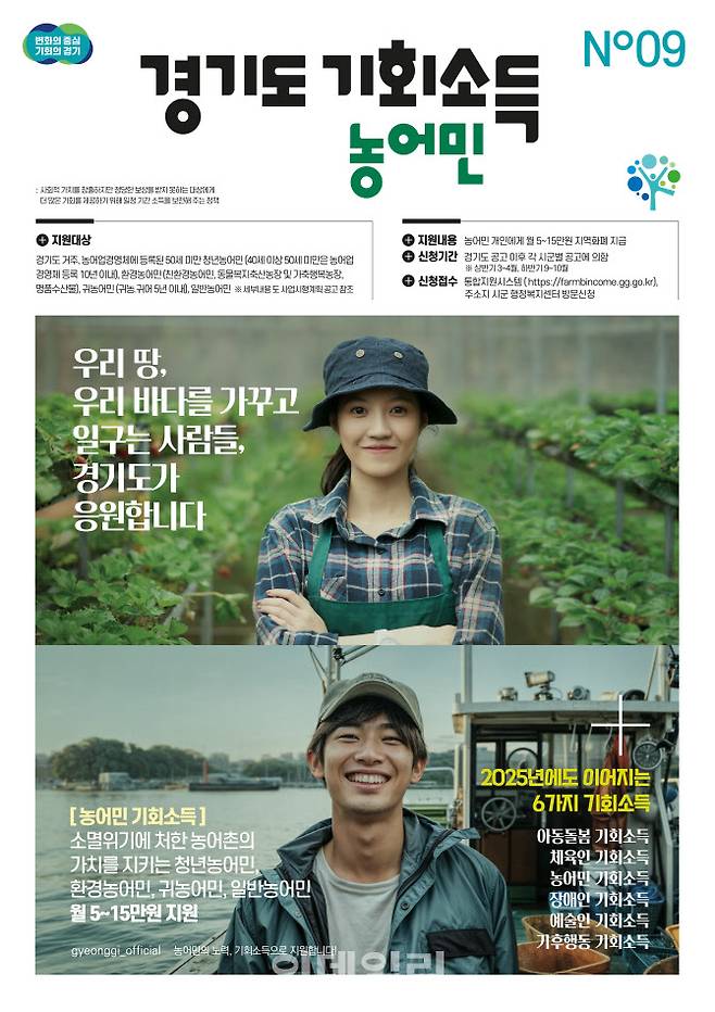 경기도 농어민 기회소득 홍보 이미지.(사진=경기도)