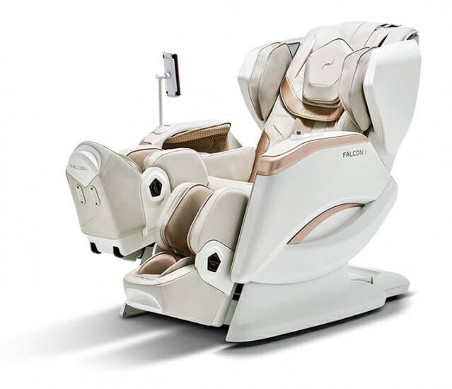 하체 근육 이완과 피로 회복에 도움을 줄 수 있는 헬스케어로봇 '팔콘i' (사진=바디프랜드)