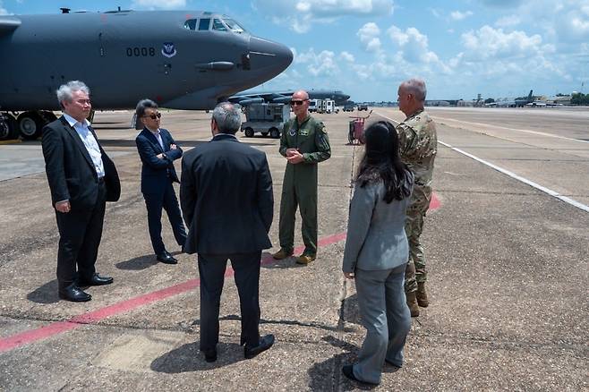 미국과 일본의 고위 당국자들이 5~6일 루이지애나주 박스데일 공군기지에서 열린 확장억제대화(EDD)에 참석해있다. /국무부 군비통제·국제안보 담당 차관실