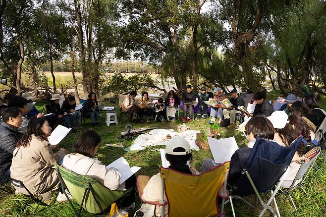 2023년 팔현습지에서 N월의 피크닉 ‘우리의 팔현\'. 금호강 디디다 제공
