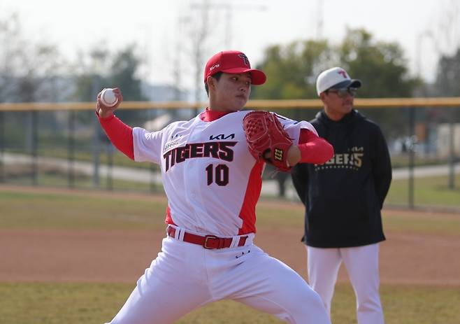 ▲ 11일 경기를 앞두고 1군에 콜업된 신인 김태형 [KIA타이거즈]&nbsp;