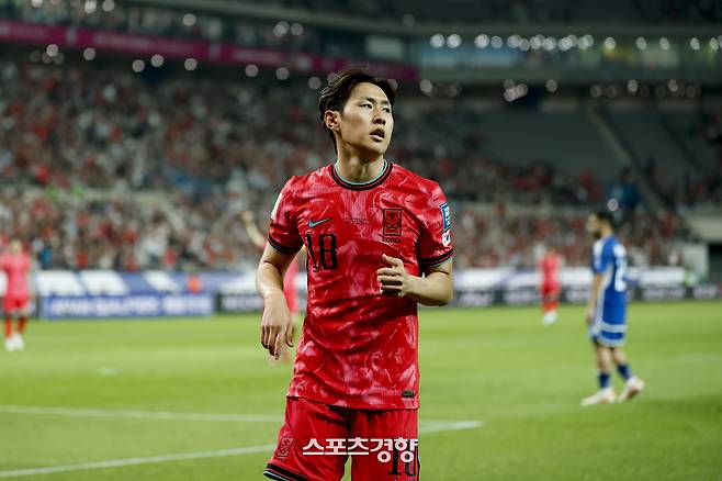 한국 축구대표팀 이강인이 10일 서울월드컵경기장에서 열린 2026 북중미 월드컵 아시아 3차 예선 B조 10차전 쿠웨이트와의 경기에서 득점하고 있다. 2025.06.10 문재원 기자