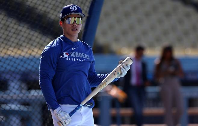 미국 메이저리그 LA 다저스의 김혜성이 11일(한국시간) 미국 캘리포니아주 샌디에이고의 펫코 파크에서 열린 2025 메이저리그 샌디에이고 파드리스와의 원정 경기에 교체 출전, 1타수 무안타 1볼넷을 기록했다. 사진 연합뉴스
