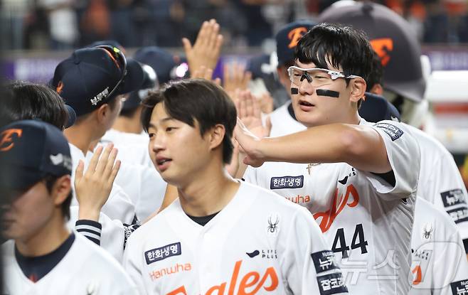 12일 대전 한화생명볼파크에서 열린 '2025 신한 SOL 뱅크 KBO리그' 한화이글스 대 두산베어스 경기에 한화이글스가 승리하며 3연승을 이어가고 있다. 2025.6.12/뉴스1 ⓒ News1 김기남 기자