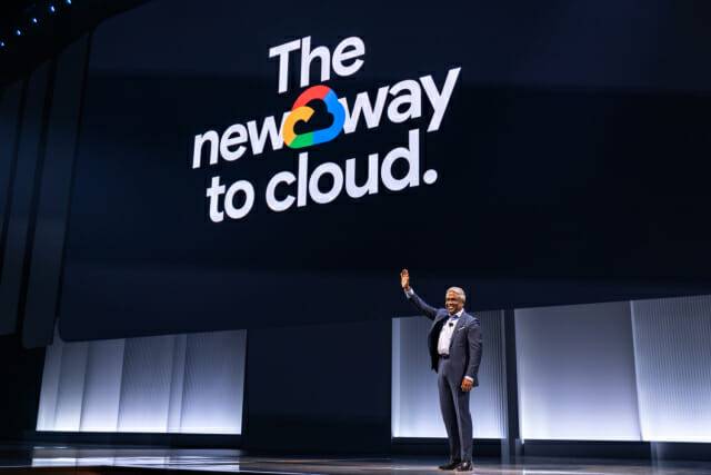 미국 라스베이거스에서 열린 구글 클라우드 넥스트 2025 기조연설 장면.