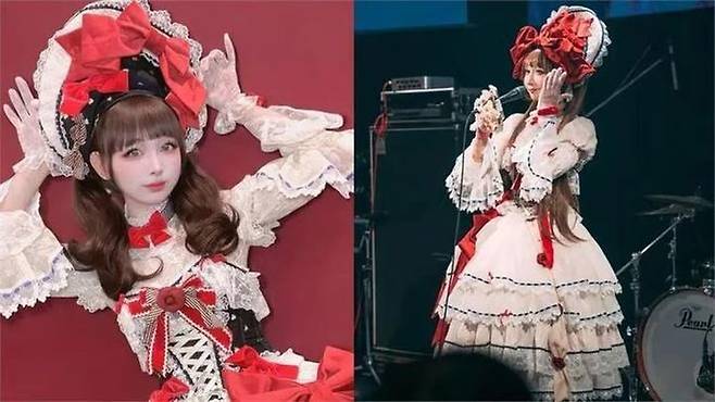 여성스러운 소녀풍 패션으로 화제가 되고 있는 40대 일본 남성. 사진=SCMP 갈무리