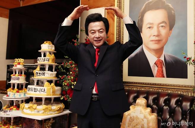 허경영 국가혁명당 명예대표. /사진=김휘선 기자.