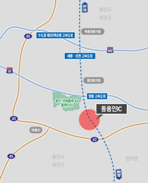 동용인IC 위치도./사진제공=용인시