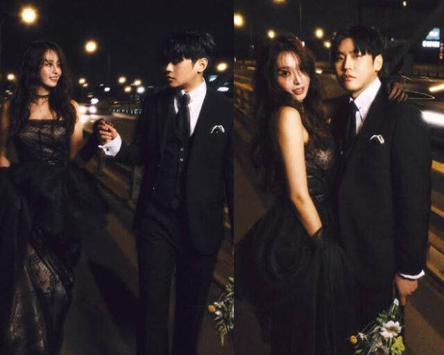 도화와 예비 신랑은 야외에서 섹시한 분위기로 촬영을 했다. / 도화 소셜미디어