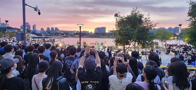 [세종=뉴시스] 세종호수공원에서 열린 '비긴어게인' 촬영 모습. (사진=세종시 제공) 2025.06.12. photo@newsis.com *재판매 및 DB 금지