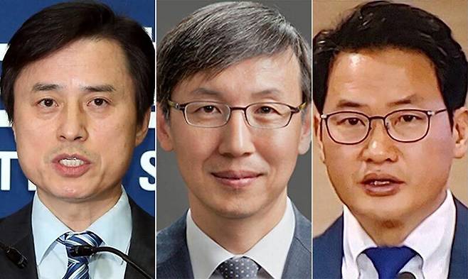 조은석&nbsp;전 감사위원, 한동수&nbsp;전 대검찰청 감찰본부장, 심재철 전 서울남부지검장. 연합뉴스