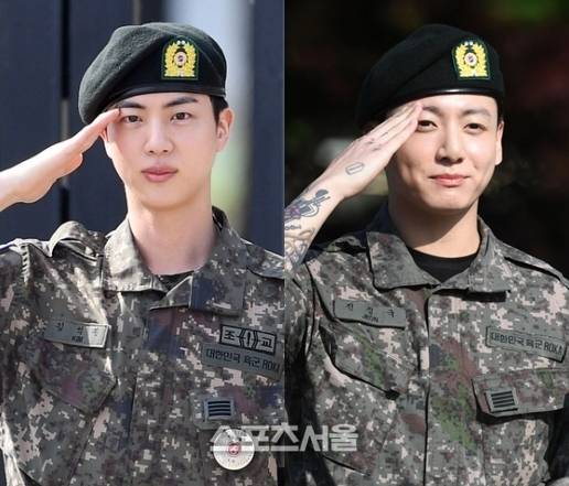 방탄소년단 진(왼쪽), 정국. 사진 | 스포츠서울DB