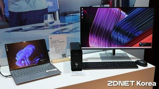 HP코리아가 지난 4월 출시한 AI PC 제품군. (사진=지디넷코리아)