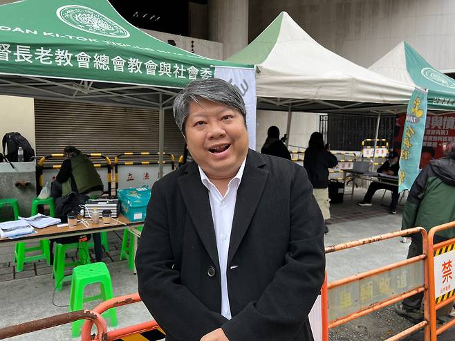 대만 ‘해바라기 운동[太陽花學運]’을 주도했던 라이중창 민주경제연합 대표./타이베이=이벌찬 특파원