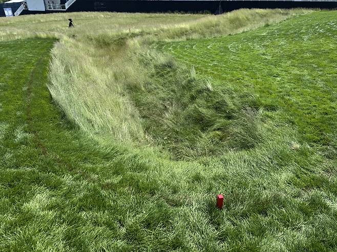 오크몬트 컨트리클럽 내에 자리한 배수로. 임정우 기자