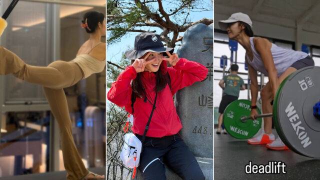 필라테스하는 배우 한그루(왼쪽), 등산하는 배우 이시영(가운데), 크로스핏하는 방송인 이지현(오른쪽) / 한그루·이시영·이지현 개인 인스타그램