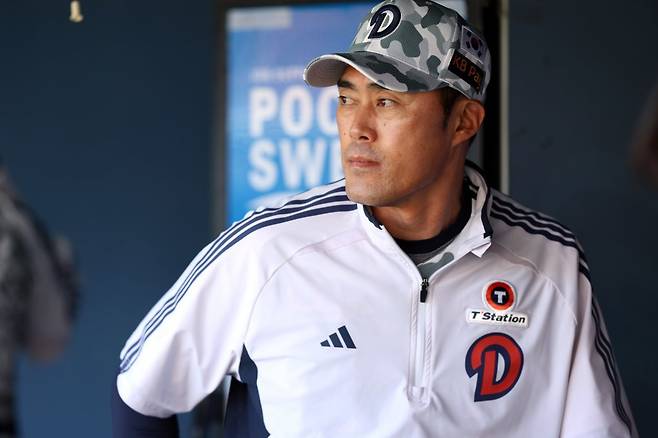 조성환 두산 감독대행. 사진제공｜두산 베어스