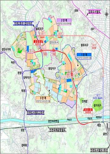 인천1호선 검단연장선 노선도 [인천시 제공. 재판매 및 DB 금지]