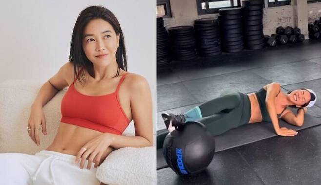 배우 진서연이 강도 높은 운동 뒤 후회하는 모습을 보였다. [사진=SNS]