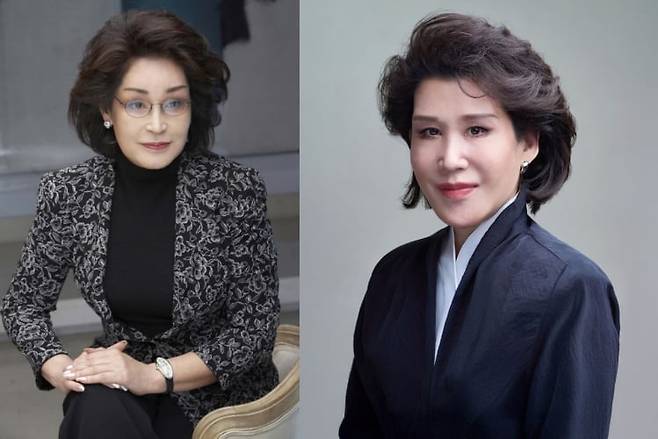 이명희(왼쪽) 신세계그룹 총괄회장과 정유경 신세계 회장. /신세계 제공