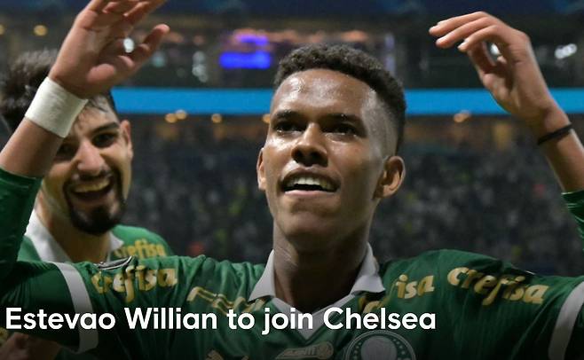 이스테방 윌리앙(파우메이라스). 첼시 홈페이지 캡처