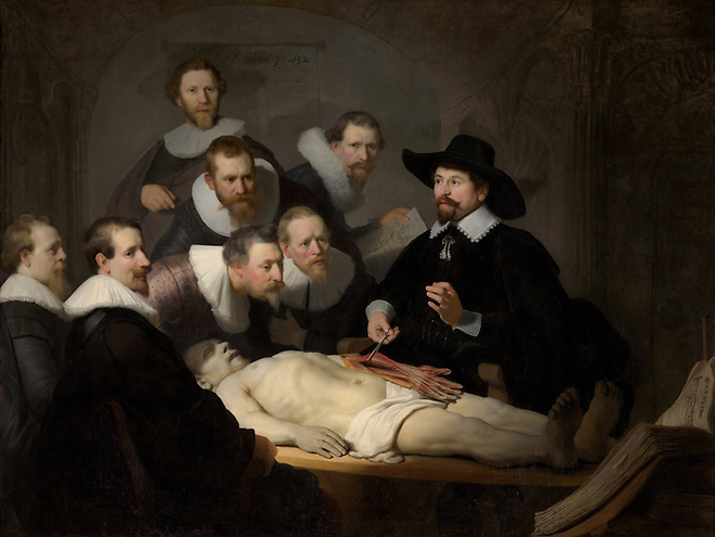 Rembrandt van Rijn [The Anatomy Lesson of Dr Nicolaes Tulp], 1632 ©Mauritshuis