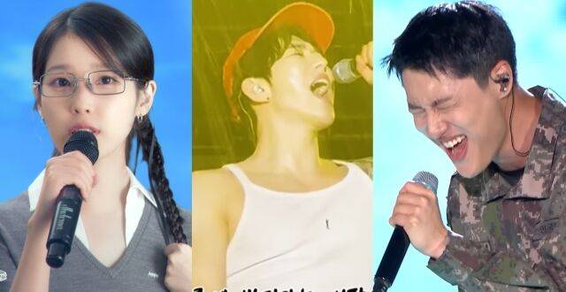왼쪽부터 가수 겸 배우 아이유, 가수 겸 프로듀서 마크툽, 우즈 라이브 / 아이유 유튜브·유튜브 숏폼, 불후의 명곡 유튜브