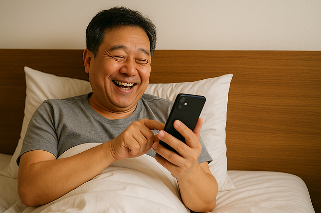 50대 앱테크 이용자들의 수익 성적표가 ‘전 연령 1위’를 기록했다. [챗GPT를 이용해 제작함]