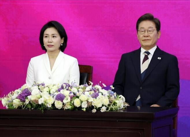 이재명 대통령과 김혜경 여사. 뉴시스&nbsp;