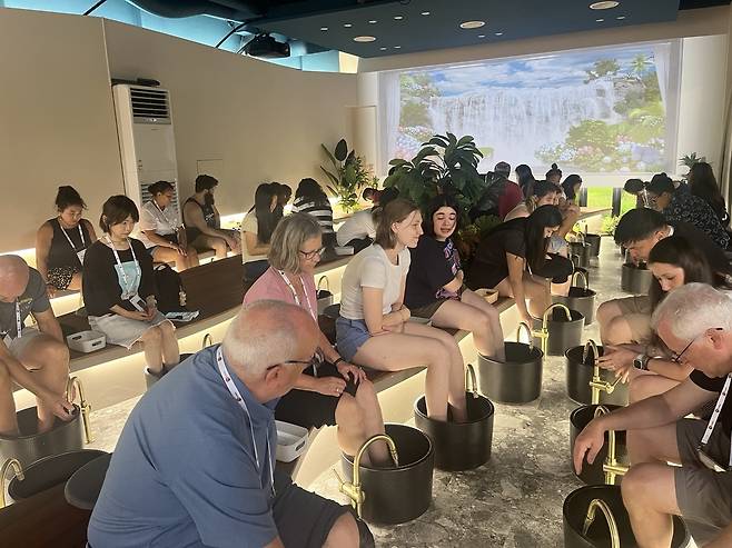 제주도와 제주관광공사, 제주드림타워가&nbsp;8∼11일 미국·덴마크·영국·태국 등에&nbsp;살고 있는&nbsp;입양인 90여 명을 제주로 초청해 ‘제주와 함께하는 마음의 고향 여행’ 행사를 열고 있다. 제주관광공사 제공