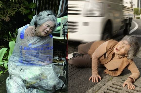 기발하고 독특한 사진을 선보이며 ‘셀카 할머니’로도 불린 일본 사진작가 니시모토 키미코. 니시모토 키미코 인스타그램 캡처