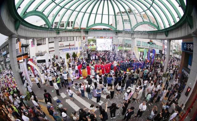 지난해 태화강마두희축제의 큰줄당기기 모습. 사진제공=울산시