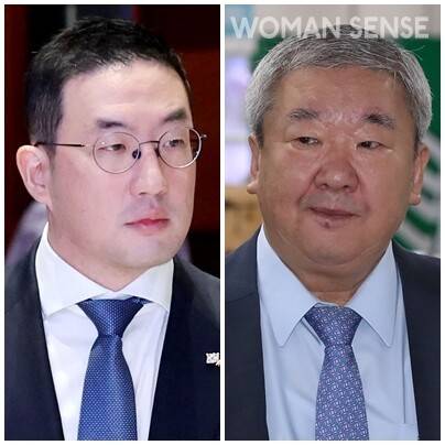 구광모 LG그룹 회장과 친부 구본능 희성그룹 회장.&nbsp; 사진=연합뉴스