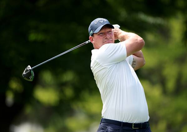 15일 경기도 안산시 대부도에 위치한 더헤븐 컨트리클럽(파72·7,293야드)에서 열린&nbsp;'2025 한국프로골프(KPGA) 투어 하나은행 인비테이셔널(총상금 13억 원)' 최종 라운드에서 우승한 숀 노리스가 샷을 날리고 있다. 사진┃KPGA