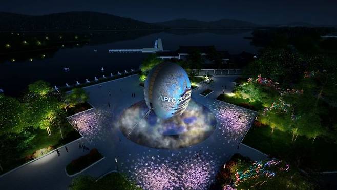 보문호 호반광장 조형물