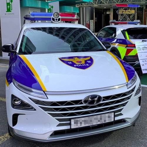 경찰 넥쏘 순찰차 [경찰청 공식 블로그 캡처]