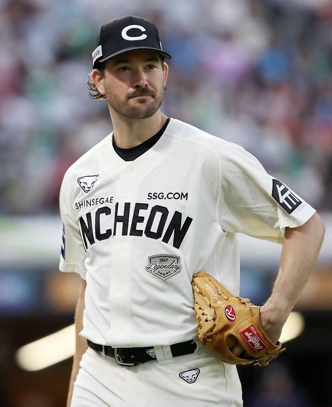 15일 인천 롯데전 쾌투로 리그 평균자책점 1위로 올라선 드류 앤더슨. SSG 제공