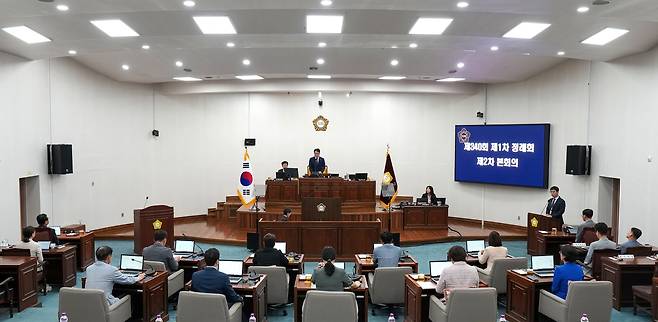하남시의회 6월 13일 제340회 제1차 정례회 제2차 본회의. 하남시의회 제공