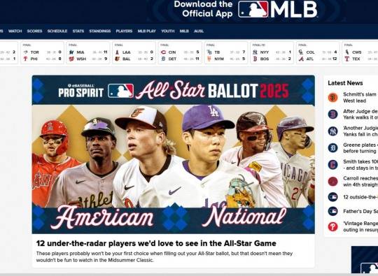 김혜성을 올스타전서 보고 싶은 12명의 선수로 꼽은 MLB닷컴. 사진[연합뉴스]