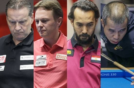 앙카라3쿠션월드컵 4강이 에디 멕스-글렌 호프만, 사메 시돔-트란퀴옛치엔 대결로 압축됐다. 김행직은 호프만에게 져 아쉽게 탈락했다. (사진=SOOP)