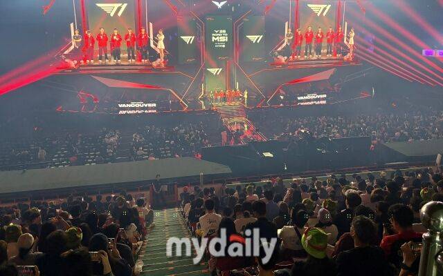 T1이 3대0 셧아웃으로 한화생명을 꺾고 2025 MSI 무대에 진출했다. /박성규 기자