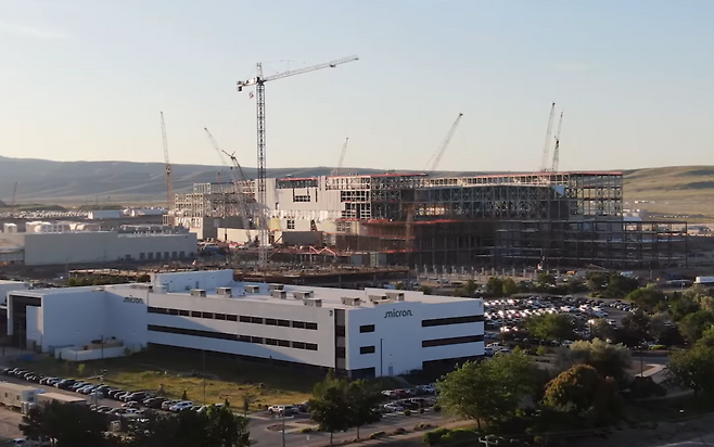 미국 마이크론이 아이다호주에 구축 중인 메모리 반도체 공장. [마이크론 유튜브]