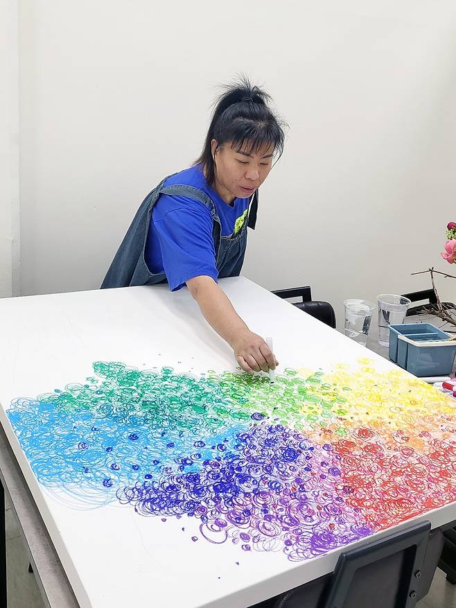 재활용품으로 만드는 캘리그래피 [손영미 씨 제공. 재판매 및 DB 금지]