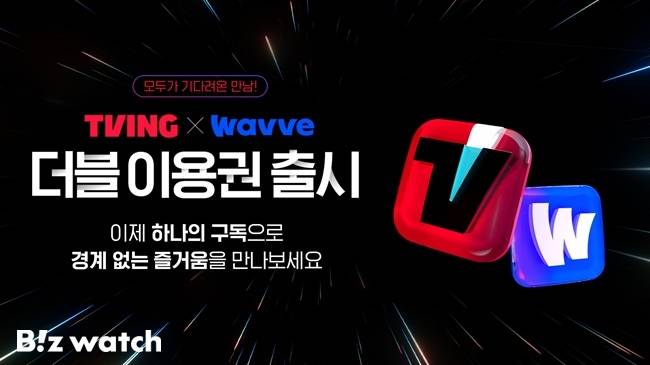 티빙과 웨이브가 신규 요금제 '더블 이용권'을 선보였다./그래픽=티빙 제공