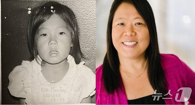 입양당시 김미정 씨(사진 왼쪽)과 현재 모습.(김미정 씨 측 및 홀트아동복지회 제공. 재판매 및 DB금지)/뉴스1
