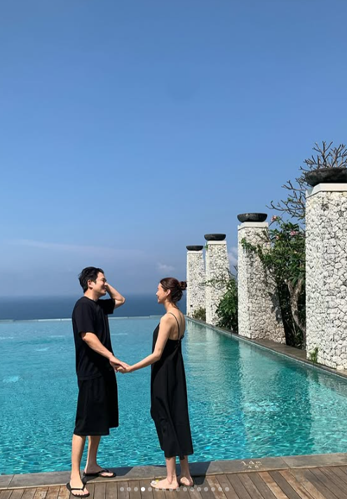 주상욱♥차예련, 발리서 달콤한 스킨십 (출처: 차예련 인스타그램)