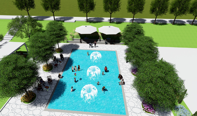 ▲ 동해시 물놀이형 수경시설 당초 조감도. 설계 변경으로 개장 때는 기반시설 등이 바뀔 것으로 보인다.