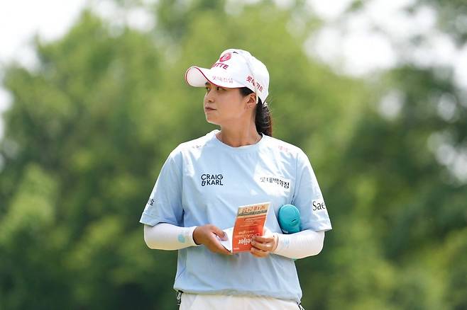 16일(한국시간) 미국 미시간주 벨몬트의 블라이더필즈CC에서 막을 내린 LPGA투어 마이어 클래식에서 1타차 준우승을 거둔 최혜진. AFP연합뉴스