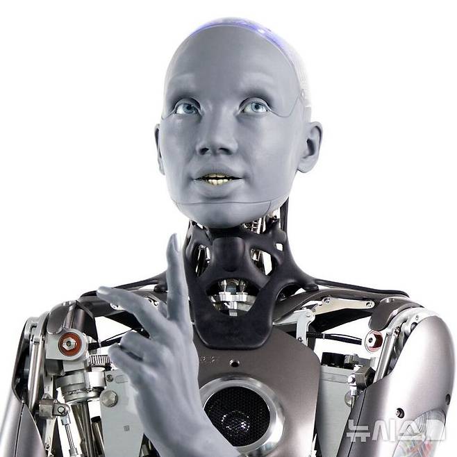 [화성=뉴시스] 휴머노이드 로봇 아메카. (사진=화성시 제공) 2025.05.19. photo@newsis.com