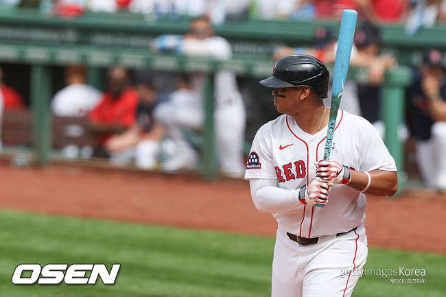 [사진] 보스턴에서 샌프란시스코 트레이드된 라파엘 데버스. ⓒGettyimages(무단전재 및 재배포 금지)